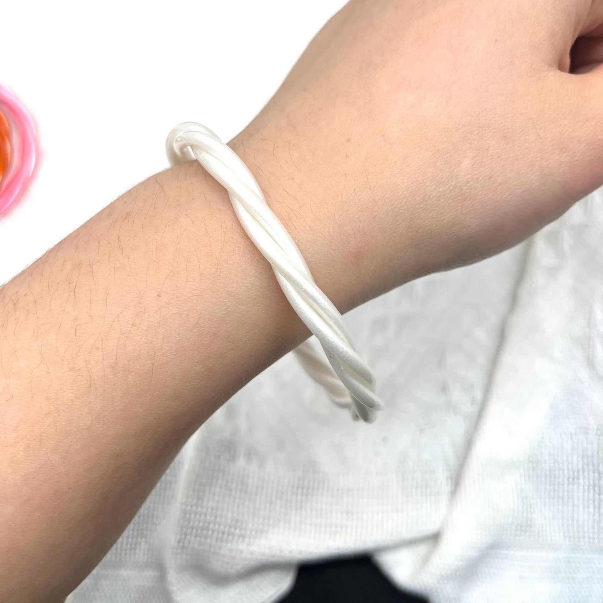 Wholesale Twisted Rope Design Silicone Bracelet